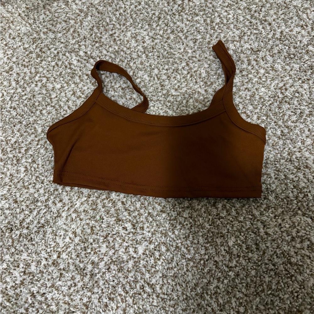 SHEIN Chestnut Brown Crop Top